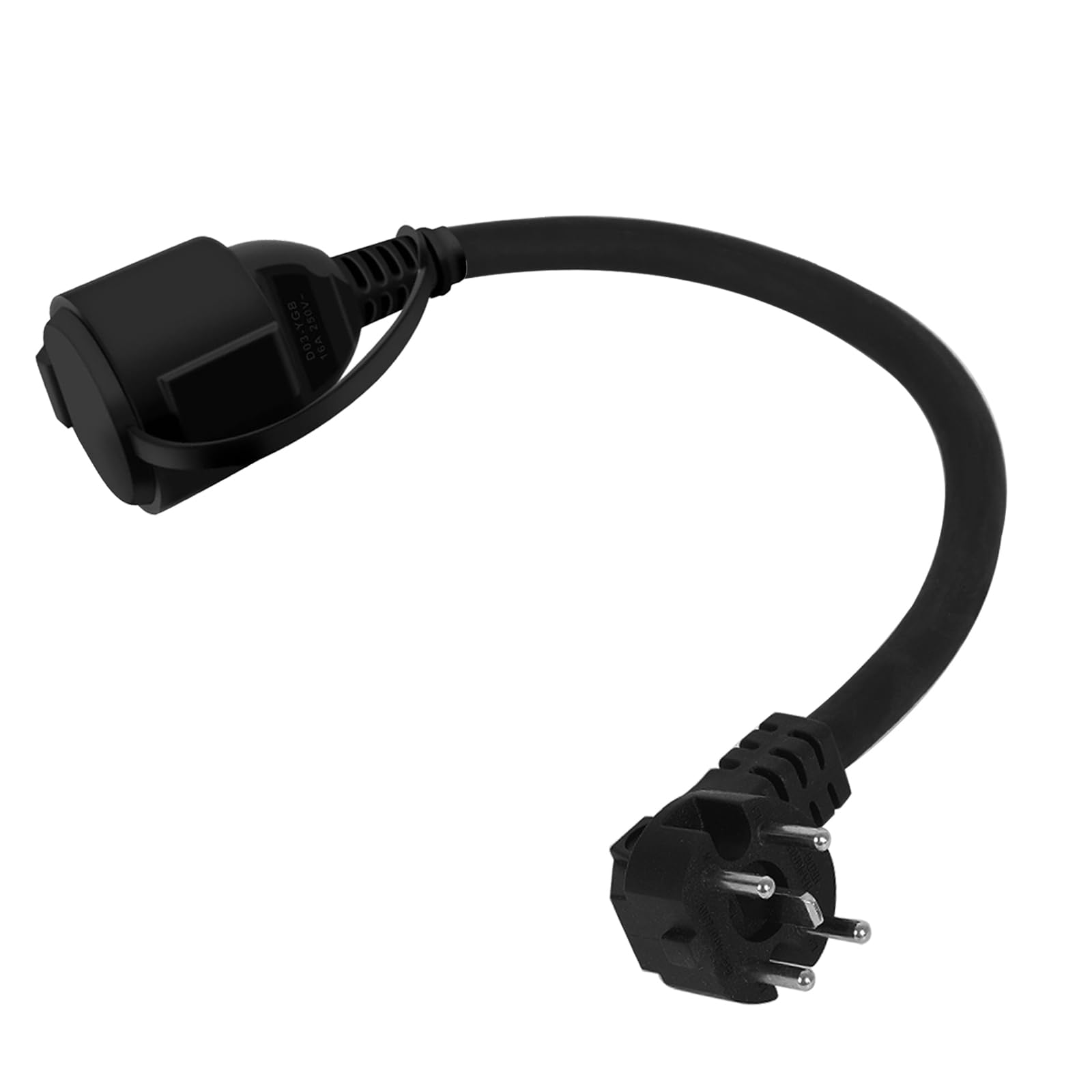 Adapter Perilex 16 A wtyczka kątowa na złącze Schuko, H07RN-F3G 2,5 mm², przewód gumowy, wtyczka adaptera prądu silnego