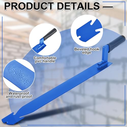 Image of Shingle Slaters Ripper, Steel Roof Ripper Shingle Remover Slate Puller Rip Slate Slating Nail Remover for Slaters Roofers Roofing(Blue,23 Inch)