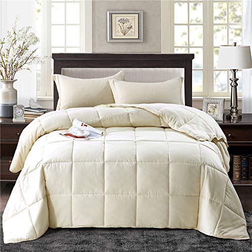 HIG 3pc Down Alternative Comforter Set - All Season Reversible Comforter with Two