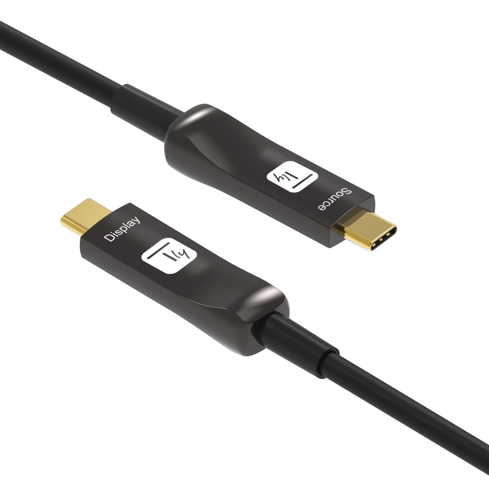 Techly 367614 Cavo Audio/Video Ottico Attivo USB-C™ M/M AOC Fibra Ottica 4K 20m Nero