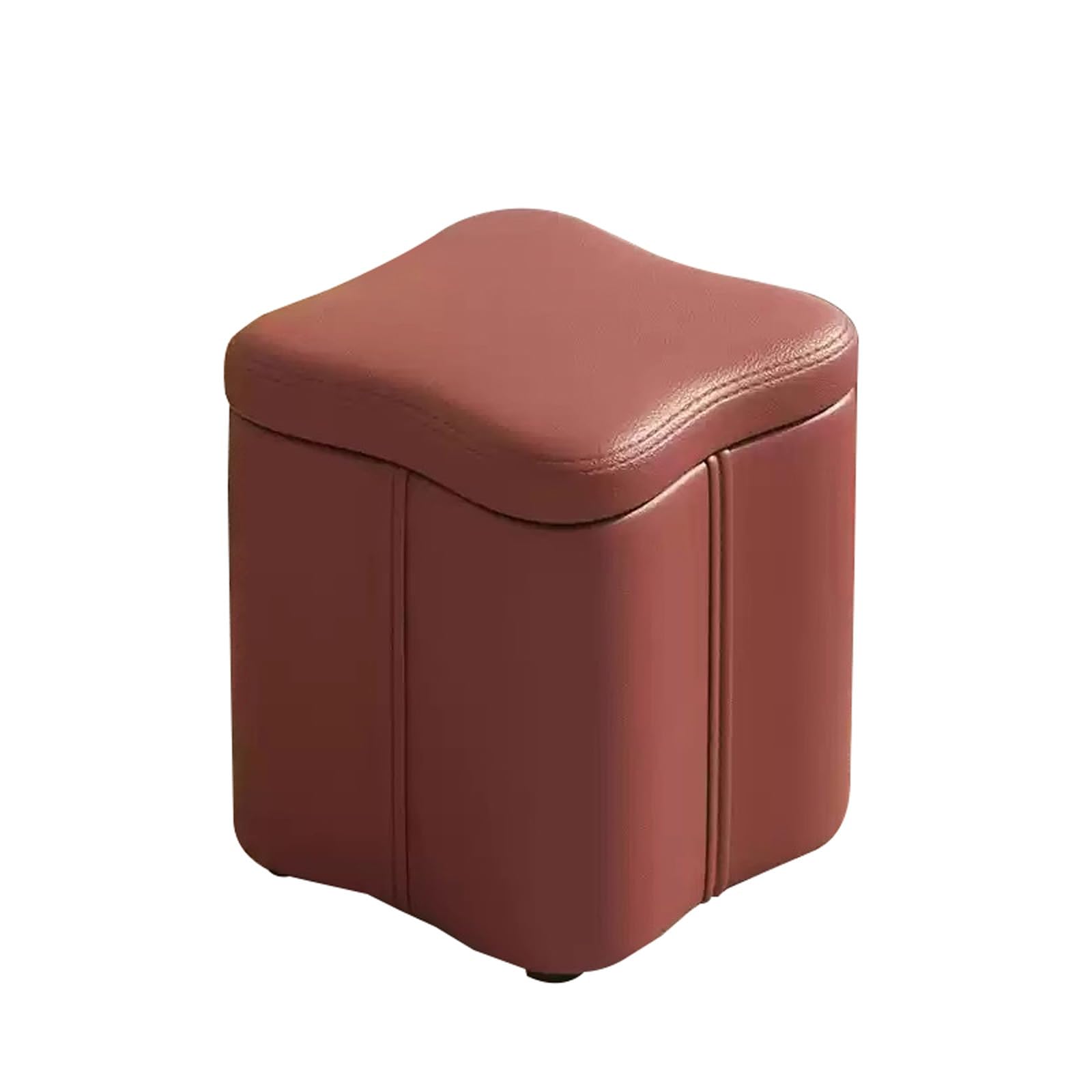 OIFAODAO Storage Bench Footstool Upholstered Footrest Box with(Khaki)