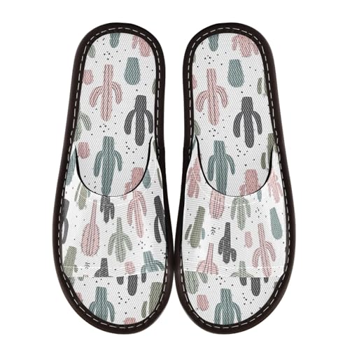 CHIFIGNO Women Cool Anti-skid Slip-on Spa Shoes for Bathroom and Hotel Size 8-8.5