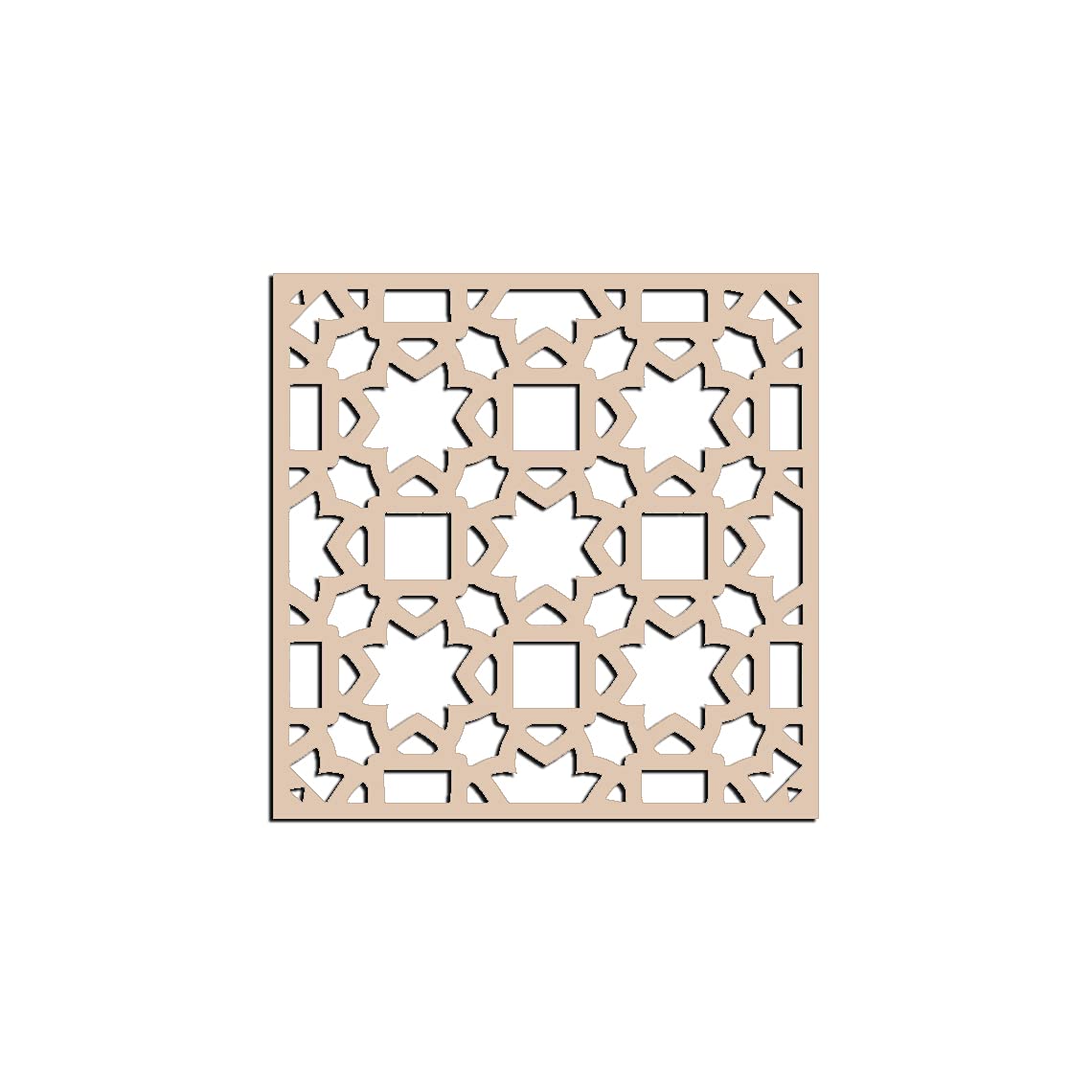 Haoser Wall Decor 3mm Wooden Carved Panel, Birch Jali for Room Partition, Screen, Divider, Door, Windows (Panel-4_Length-20cm_Width-20cm)-image-21