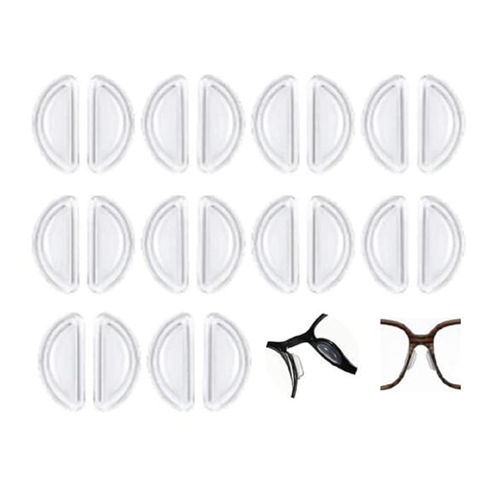 Buy 10 Pairs Eyeglass Nose Pads Soft Silicone Adhesive Glasses Nose Pad