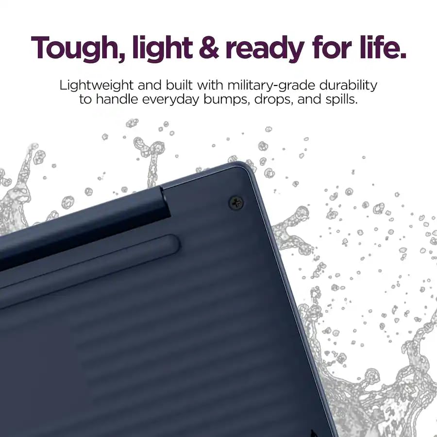 Image of Lenovo IdeaPad Slim 3 Chromebook, 14 inch WUXGA Touchscreen Laptop, 576GB Storage (64GB eMMC+512GB SD Card), MediaTek Kompanio 540 (8-Core), 4GB RAM, Chrome OS, Cosmic Blue
