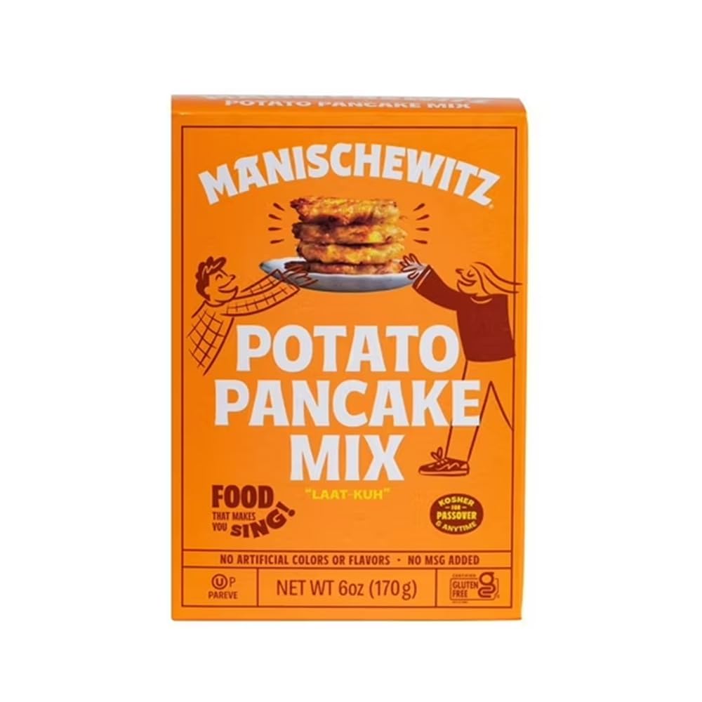 Manischewitz Potato Pancake Mix, 6 oz - Kosher Latke Mix with No Hydrogenated Fats or Bleached Flour