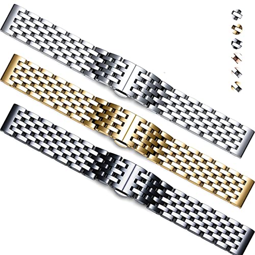 Bracelets de remplacement en acier inoxydable finition métal brossé premium