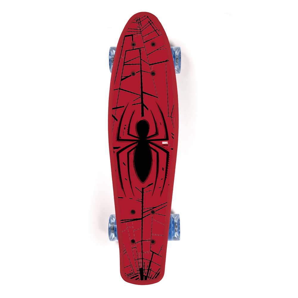Penny 9969 Skateboard Spiderman avec axe en Aluminium 55 x 14,5 x 9,5/13 cm
