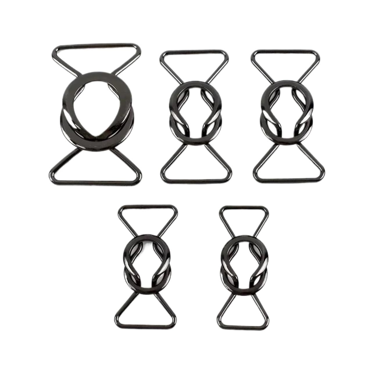 PVUVTNAHW 5Pcs Metal Buckles 20-40mm Women Coat Waist Buckle Belt Clasp Decorative Button Band Clasps DIY(GunBlack,40mm)