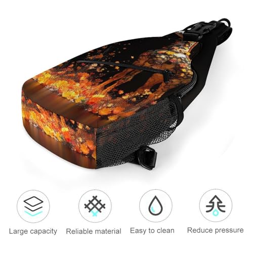 Colorful Giraffe Sling Bag Sport Backpack Hiking Daypack miniatura 5