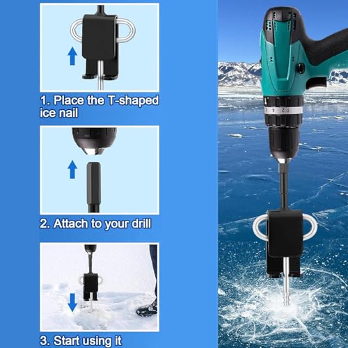 Ancla de hielo para evitar que el viento mueva tu tienda de pesca 5