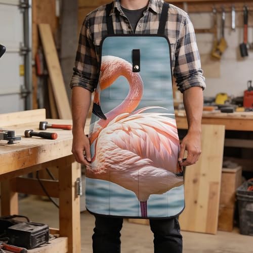 Delantal de trabajo ajustable unisex con bolsillos miniatura 5