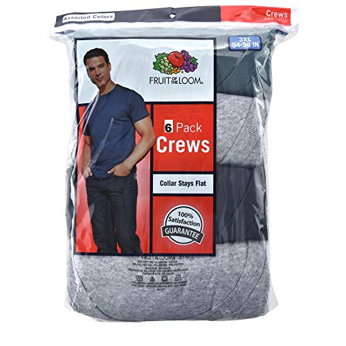 Fruit of the Loom 4 Pack Men's Crew Neck T-Shirt ,Multi Colors,XXX-Large3