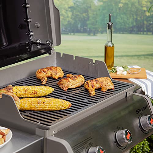Weber Series Gas Grills 7638 Porcelain-Enameled Cast Iron Cooking Grates for Spirit 300, (17.5 x 0.5 x 11.9 inches), Pack of 2