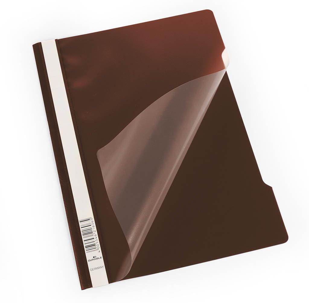 Durable Clear View A4 Presentation Folder, Transparent Front Cover, For Holding Punched Documents, Pack of 50 Display Folders - Image 2