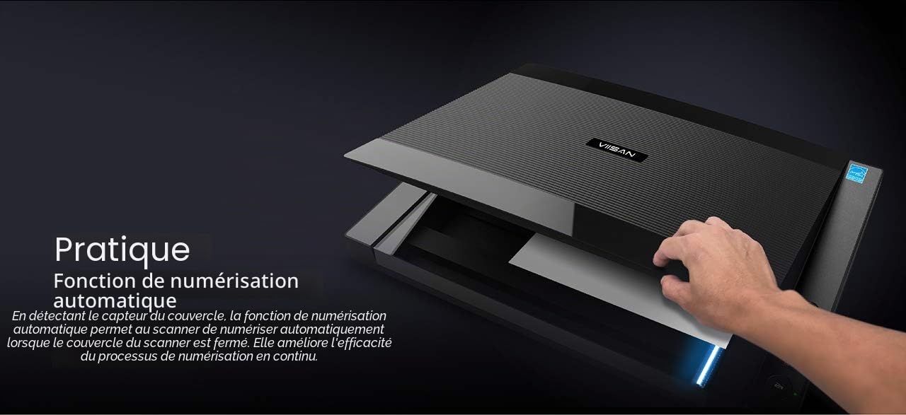Scanner à plat Viisan VF3120 - Format A3 - - Résolution maximale : 1 200 x 1 200 DPI - Avec logiciel ViiScan pour Windows et Mac
