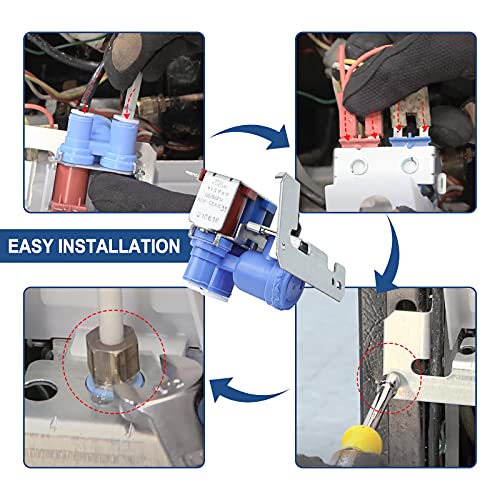 Wr57X10032 Wr57X33326 Refrigerator Water Inlet Valve Wr57X10032 Dual Solenoid Valve Compatible With Ge Refrigerator Replace Wr57X33326 Wr57X10040 Wr57X10064 #TOP6