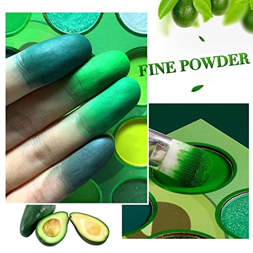De'lanci Dark Green Eyeshadow Palette,High Pigmented Professional Yellow Teal Forest Green Sea Green Avocado 12 Color Bright Eye Shadow,Waterproof Hulk Christmas Makeup Palette #TOP5