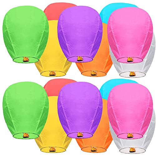 Nuluphu 16 Packs Eco Friendly Paper Lanterns, Chinese Lanterns For Weddings,Memorials And Much More(Multi-Colored) #TOP2