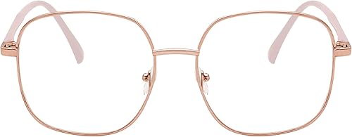 Anteojos de lectura cuadrados de gran tamaño para mujeres y hombres, lectores de computadora con bloqueo de luz azul grande, antifatiga ocular