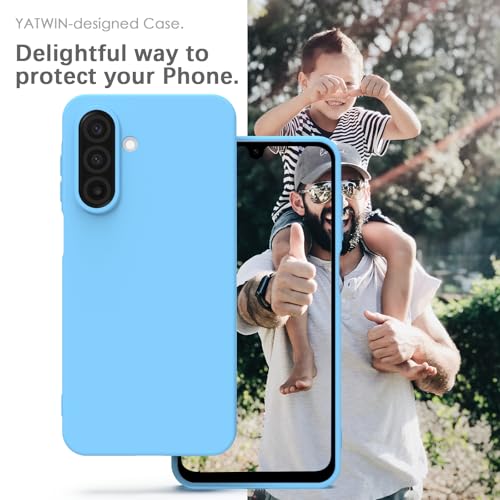 Image of YATWIN Silicone Case for Samsung Galaxy A17 4g /5g, Soft-Touch, Shockproof, DustProof, Antiskid Phone Cover for Samsung Galaxy A17 4g /5g - Sky Blue