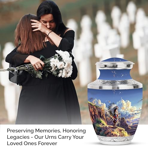 Image of Native American Urns for Ashes - Urns for Human Ashes - Urn for Ashes for Women - Cremation Urns for Burial - Cremation Urns for Adult Ashes Women (10 inch Pack of 1)