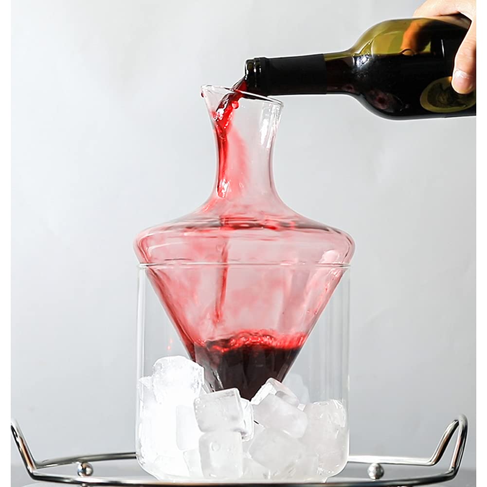 ピンククリスタルデカンタボールキャップ付き ピンククリスタルデカンタボールキャップ付き デキャンタ デカンタ