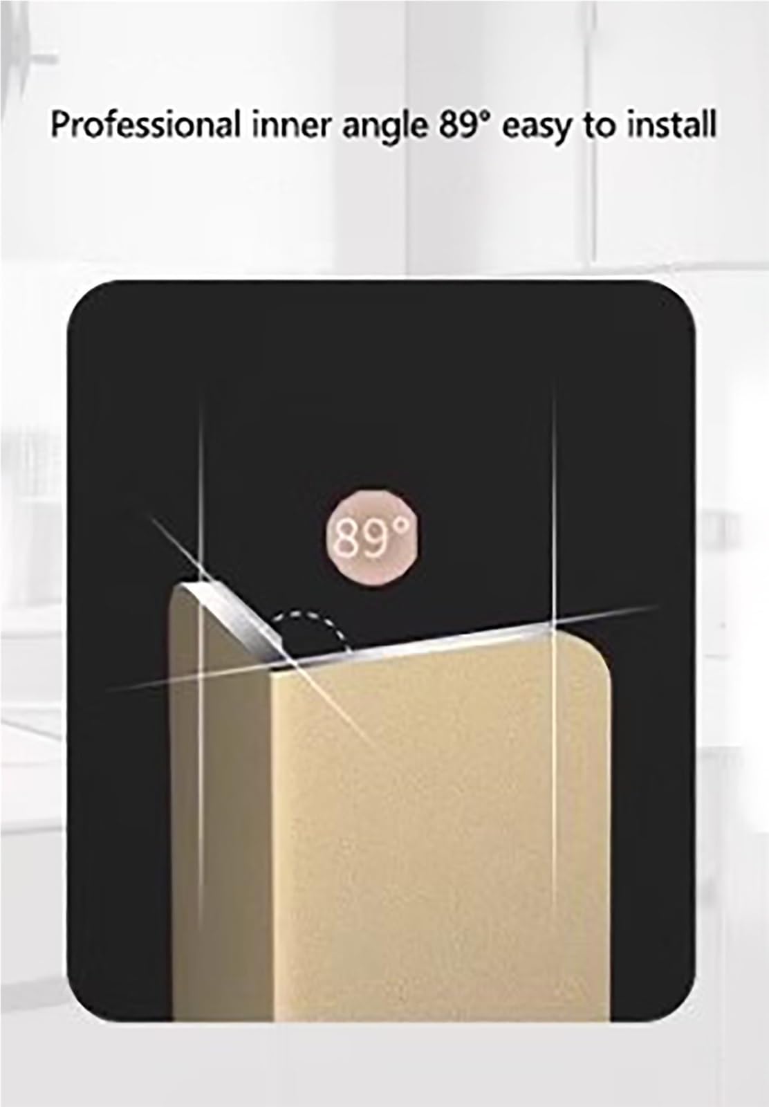 L-förmige Eckenschutzleisten, Eckenschutz aus Aluminiumlegierung for Wände, mehrfarbig, mehrere Größen, selbstklebend | Black,150x3.6cm/59x1.4in