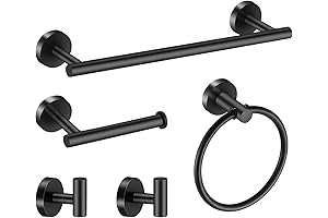 16 Inch Tower Hanger Bathroom Accessories Set, 5-Piece Towel Bar Set Including...