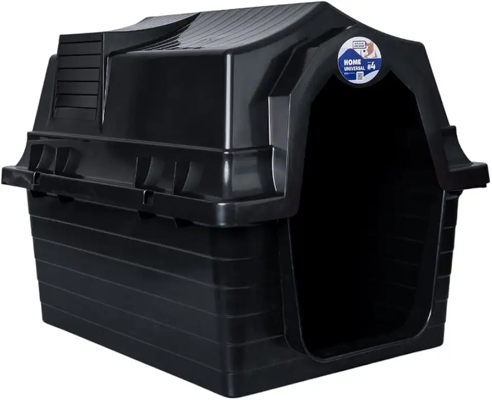 Casinha Pet N4 Para Cachorro De Pequeno E Médio Porte Proteção Contra Raios (Preto)