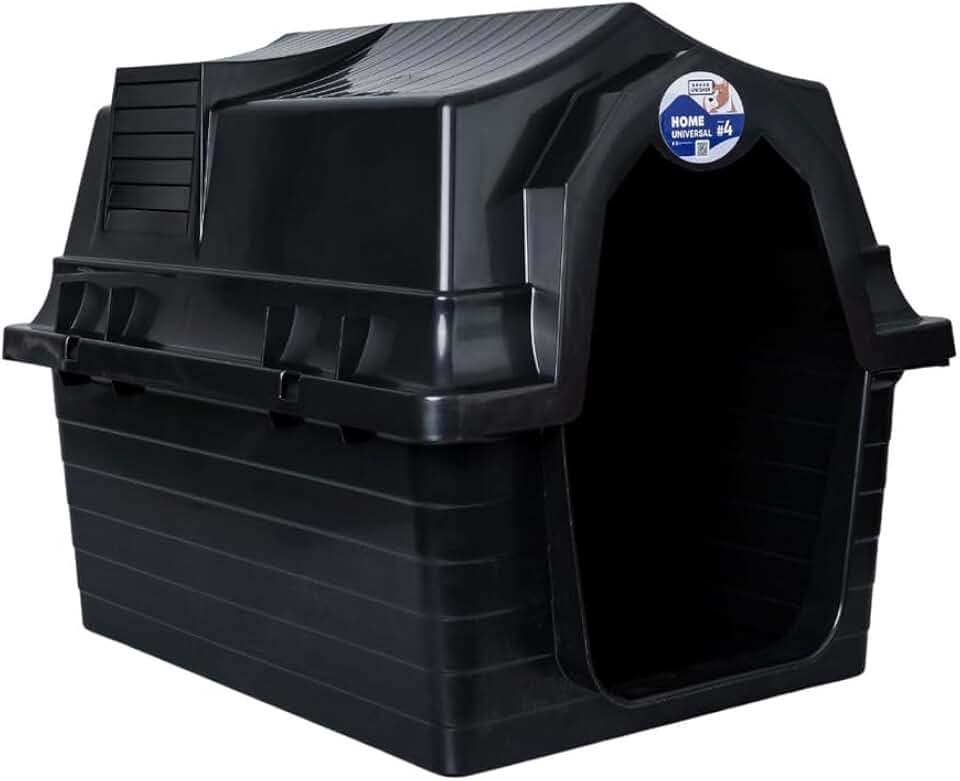 Casinha Pet N4 Para Cachorro De Pequeno E Médio Porte Proteção Contra Raios (Preto)