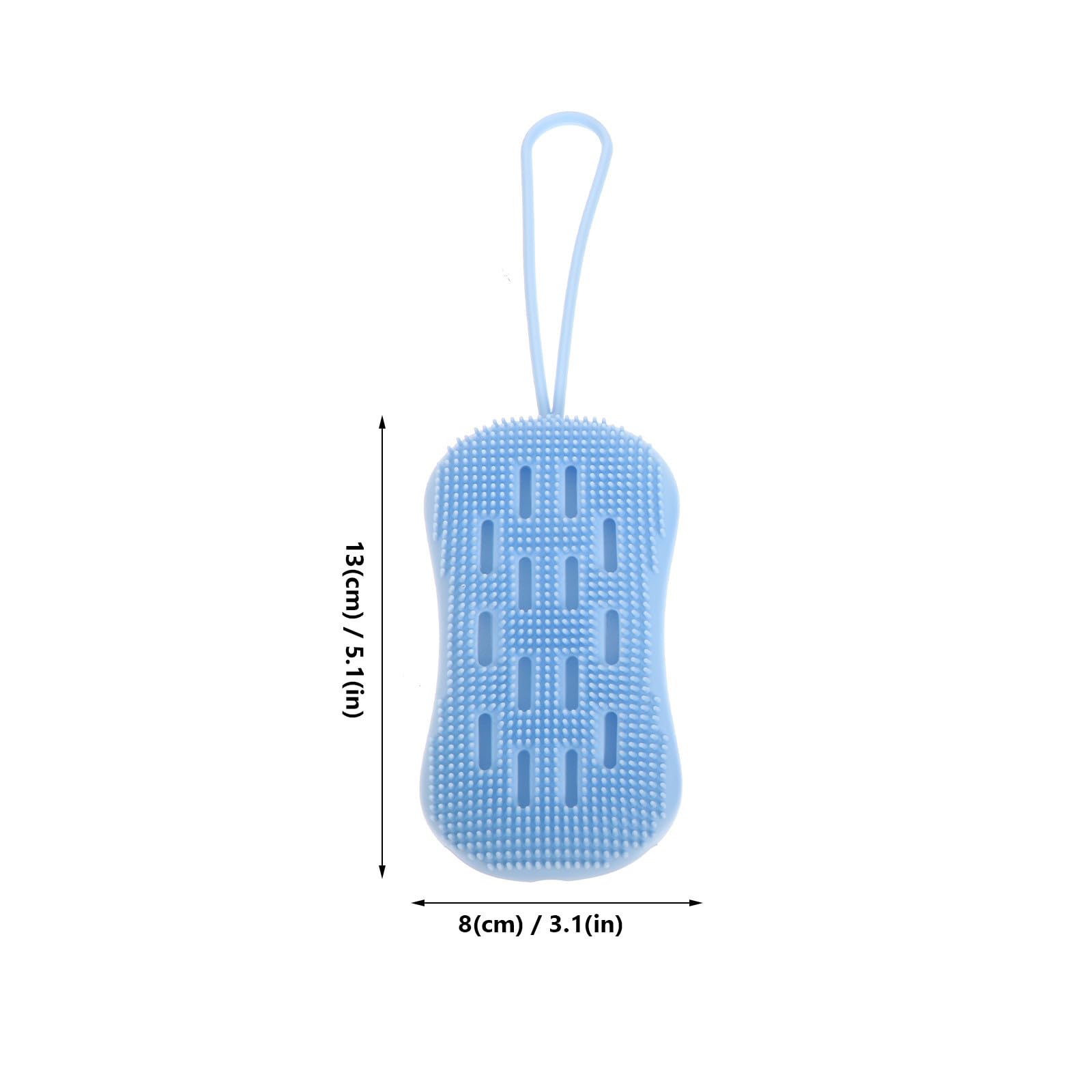 Gatuida 6 Pezzi Spazzola Corpo Secco Doppia Faccia in Silicone Blu per
