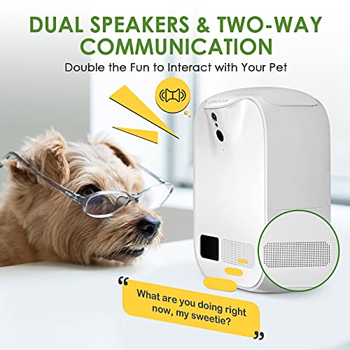 CENGCEN Pet Monitoring Camera Dog Treat Dispenser Two-Way Audio HD WiFi Dog Camera with 130° View, Remote Tossing App… - Image 4