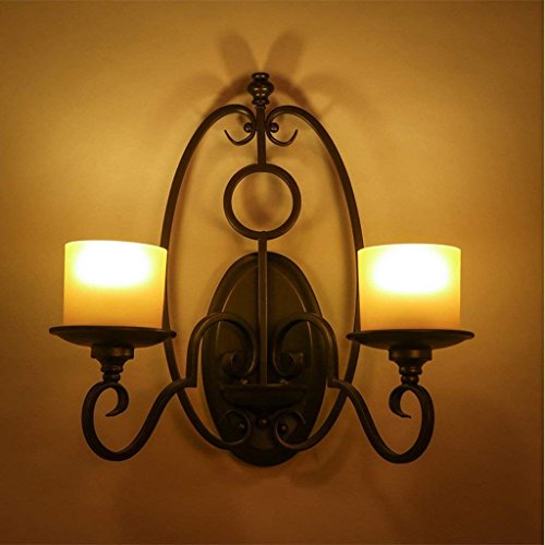 Hierro dormitorio bar pasillo vela luz de la pared retro con matorrales