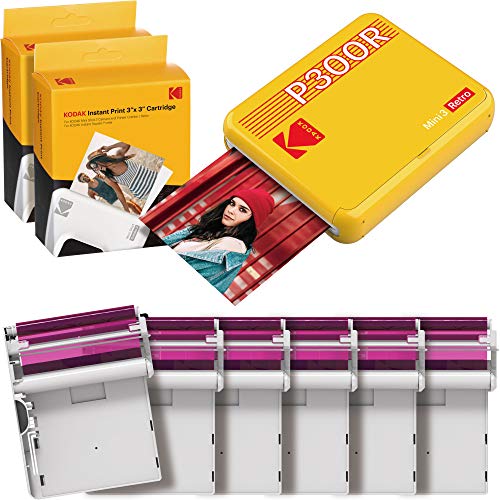 Mini 3 Retro + 68 Fotos - mobiler Fotodrucker für Smartphone (iPhone & Android), quadratische (Polaroid) Sofortbilder in Premium-Qualität