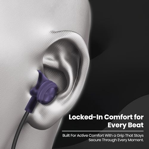 Image of TP TROOPS Neckband Bluetooth Headphones with Magnetic On /Off, Dual Device Pairing, 10mm Dynamic Sound, 20+ Hours Battery, IPX4 Water Resistant - (Purple)