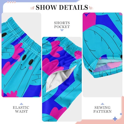 J JOYSAY Cactus Flower Blue Pajamas Pants Soft Long Pajama Bottoms Lounge Sleep Pants Size S-XL4