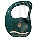 Arpa Lira - Arpa 19 Corde, Arpa Lira Accordabile in Legno Massello di Mogano, Piccolo Strumento Musicale Portatile con Chiave Accordatrice e Squisito Intaglio, Mini Arpa Regalo per Principianti