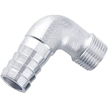 Joywayus 3/4" Hose Barb x 1/2" NPT Male Home Brew Pipe Fitting Stainless Steel 90 Degree Elbow Adapter