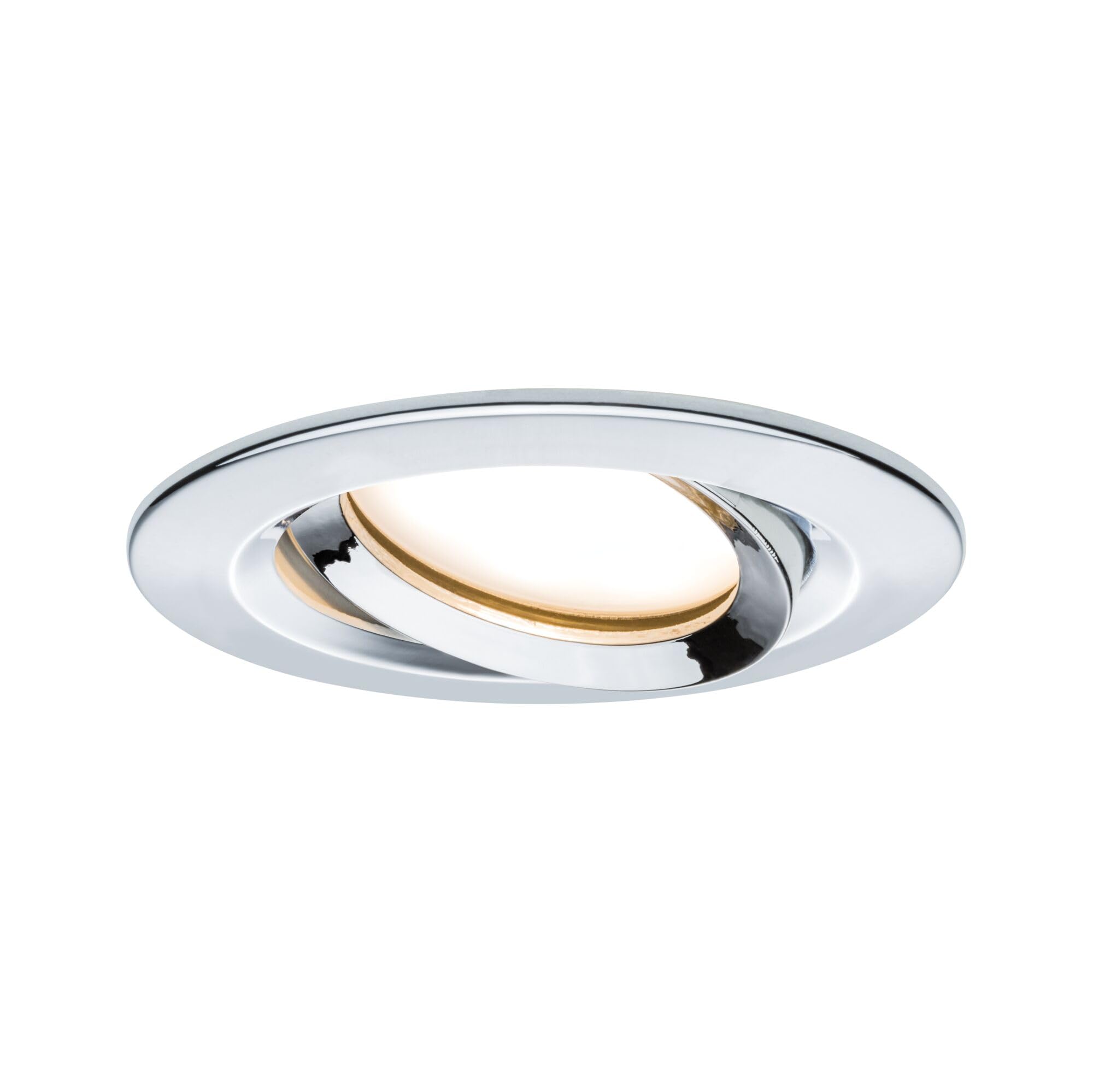 Paulmann 93684 Nova Plus LED Einbauleuchte 3er Set rund schwenkbar 3x6W IP65 dimmbar Einbaustrahler Chrom Spot Aluminium Einbaulampe 2700K