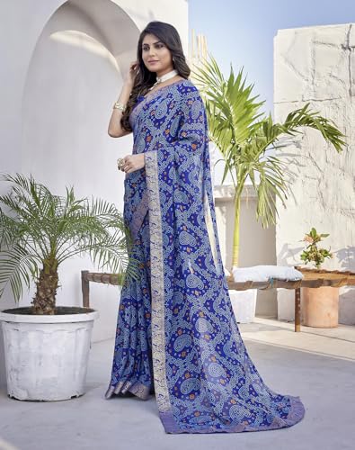Image of Yashika Women's Trendy Printed Jacquard Lace Georgette Saree with Blouse Material||AZ-YS-P1-GULSHAN-Parent