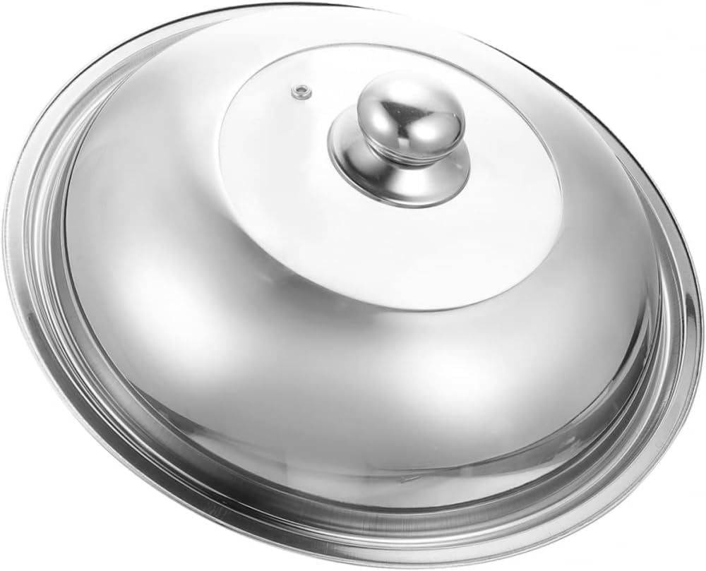 Tapa De Olla De Acero Inoxidable De Repuesto, Lavable, De Vidrio Plateado, para Sartén, Tapa De Olla De Cocina, Tapa De Metal, Tapa Universal para Olla, Suministros De Cocina., 26 cm