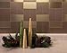 Aspect Peel and Stick Backsplash 3in x 6in Brushed Champagne Long Grain Metal Tile for Kitchen and Bathrooms (8-Pack)