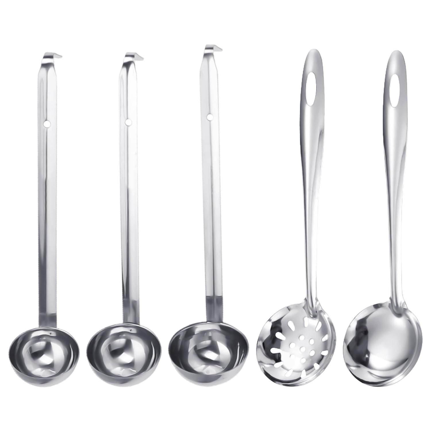 UPKOCH Cucchiaio di schiuma in metallo, in acciaio inox, colino da tè, cucchiai scanalati, colino fritto, utensili da portata per la casa, cucchiaio da servizio, grasso spaghetti, acciaio inox