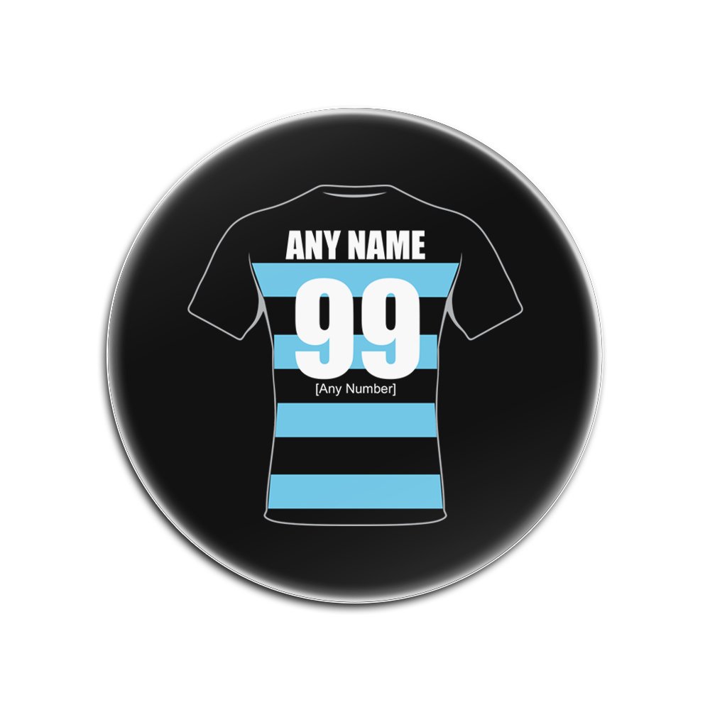 UNIGIFT Personalised Gift - London Broncos Round Glass Coaster (Rugby League Design Theme, Colour Options) - Any Name/Message on Your Unique Mat Pad - The Londoners