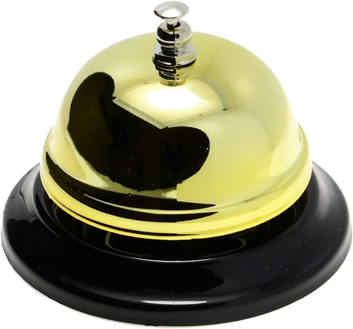SAK Call Bell Golden Desk Service Bell Customer Ding Bell for Restaurant Hotel Room Kitchen Party School Classroom Office Elderly Teachers Students Large Bright Bell 3.35 inch-image-48