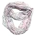 Top Fashionland Premium Soft Multi-Colored Crinkle Sheer Infinity Scarf Pink