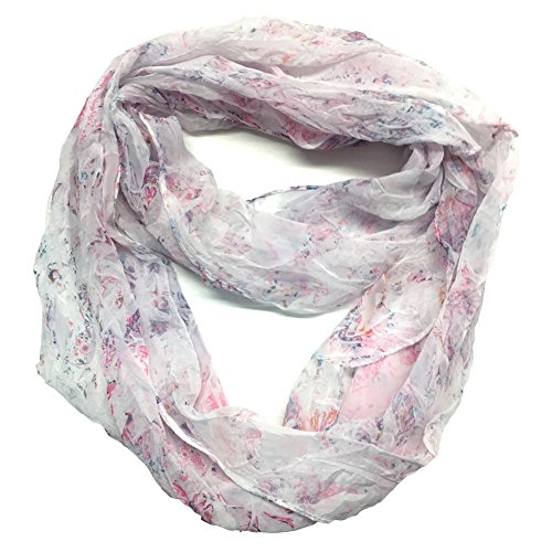 Premium Soft Multi-Colored Crinkle Sheer Infinity Scarf