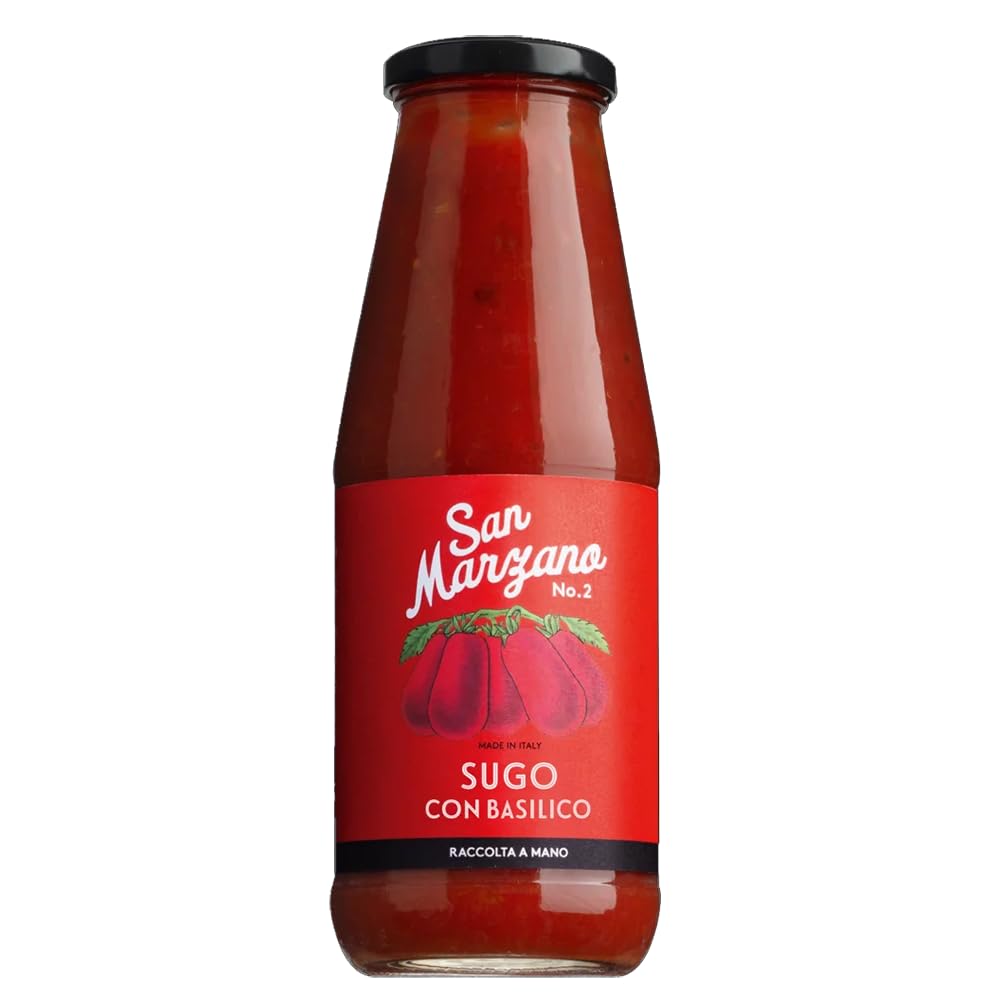 6 Flaschen Il pomodoro più buono Sugo con Basilico - Vintage No. 2 mit Basilikum & San Marzano Tomatensauce - Original Italienische Pastasauce ohne Zuckerzusatz, 720ml