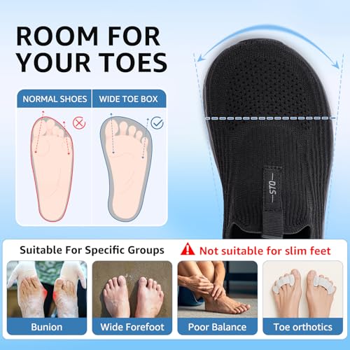 STQ Women's Slip on Sneakers Wide Toe Box Walking Tennis Shoes Cushion Sole Comfortable Orthopedic Arch Support Breathable Plantar Fasciitis Non-Slip Athletic Gym Workout Shoe2